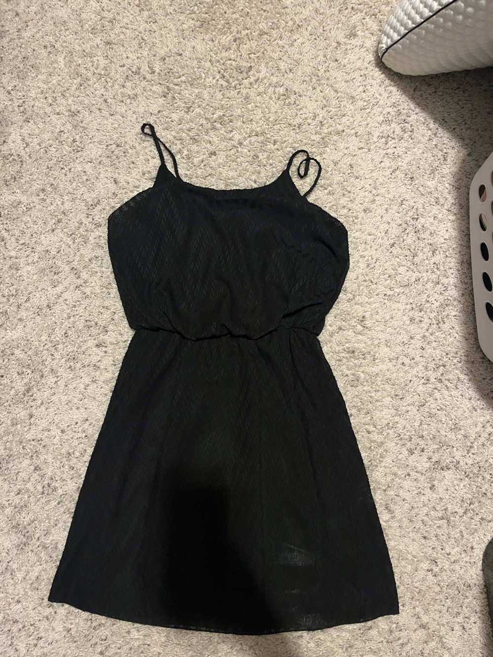 Hot Kiss Black Satin Dress with Red Logo Tag